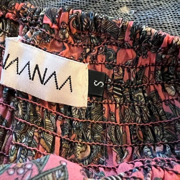 Lf bell sleeves, semi sheer blouse, gorgeous coral color - Picture 3 of 12